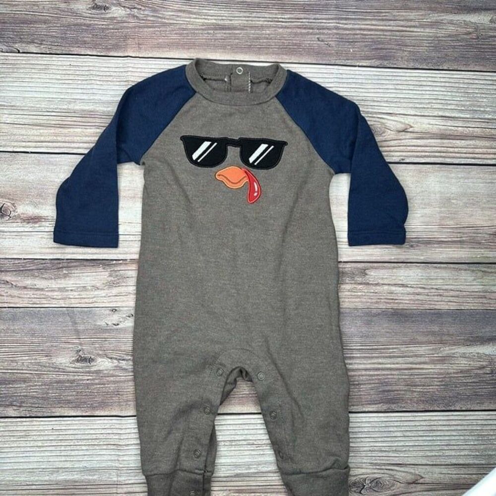 Way to Celebrate! Baby Boys' Thanksgiving Romper Size 3-6 Months
